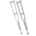 Fabrication Enterprises 4 Ft. 2 In. - 5 Ft. 2 In. Underarm Adjustable Aluminum Crutch, Youth - 8 Pair 43-2052-8